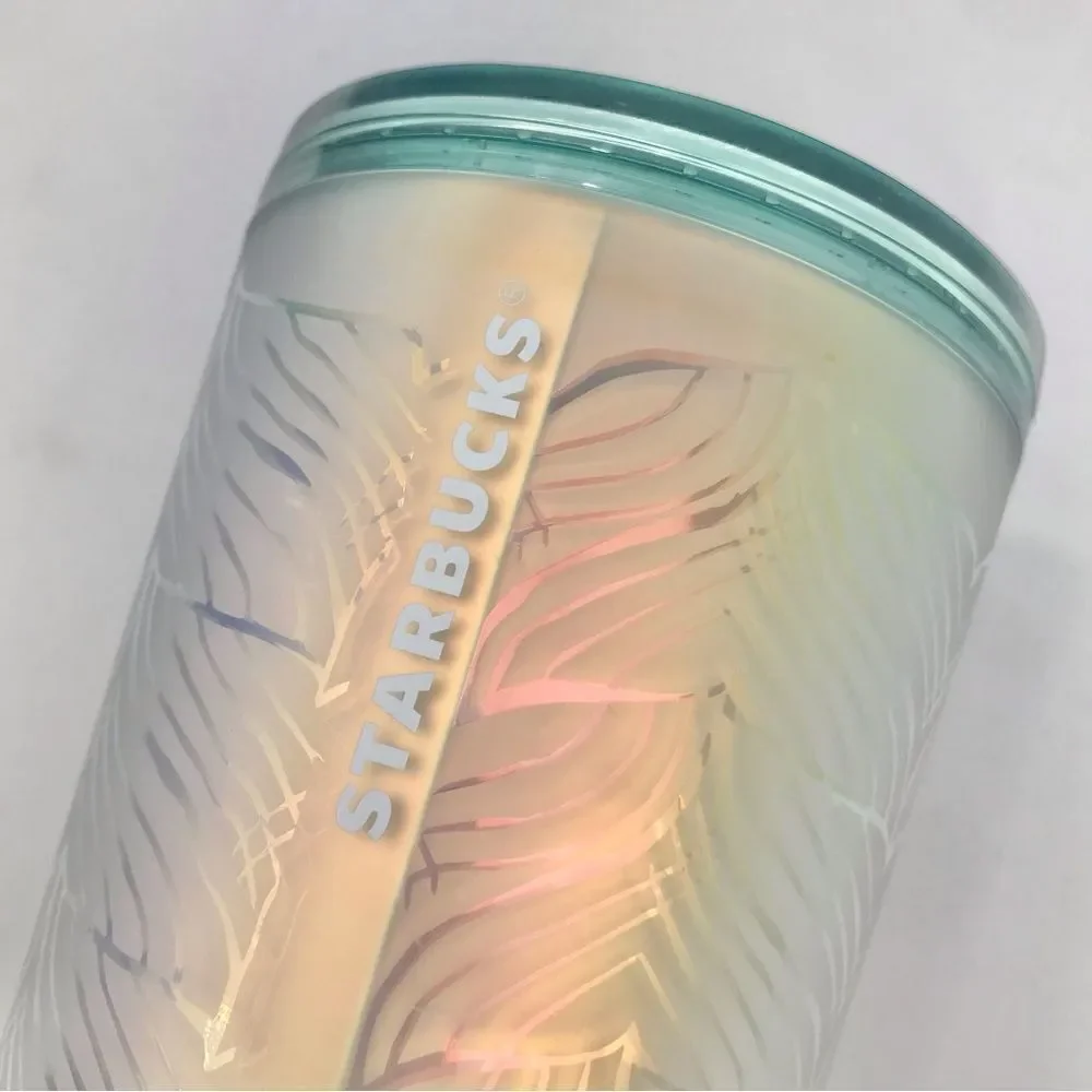 Starbucks 50th Anniversary 2021 Iridescent Frosted Mermaid Tail 24 oz Co…